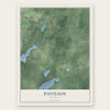 Pavilion, Michigan map print, the full design
