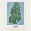Peaine, Michigan map print, the full design