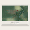 Perrinton, Michigan map print, the full design