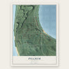 Pilgrim, Michigan map print, the full design