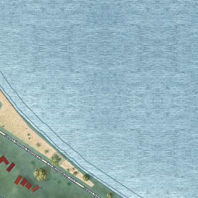 Close-up of the map of Pilgrim, Michigan print showing street and building detail