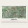 Plymouth, Wayne County, Michigan map print, the full design