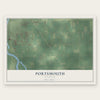 Portsmouth, Michigan map print, the full design