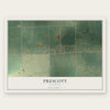 Prescott, Michigan map print, the full design