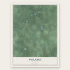 Pulaski, Michigan map print, the full design