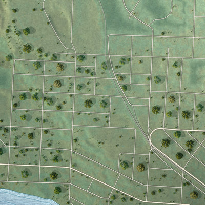 Close-up of the map of Quincy, Houghton County, Michigan print showing street and building detail