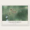 Quincy, Michigan map print, the full design