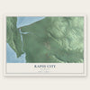 Rapid City, Michigan map print, the full design