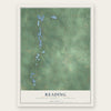 Reading, Hillsdale County, Michigan map print, the full design