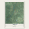 Redding, Michigan map print, the full design