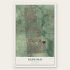 Redford, Michigan map print, the full design