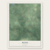 Reno, Michigan map print, the full design