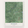 Reynolds, Michigan map print, the full design