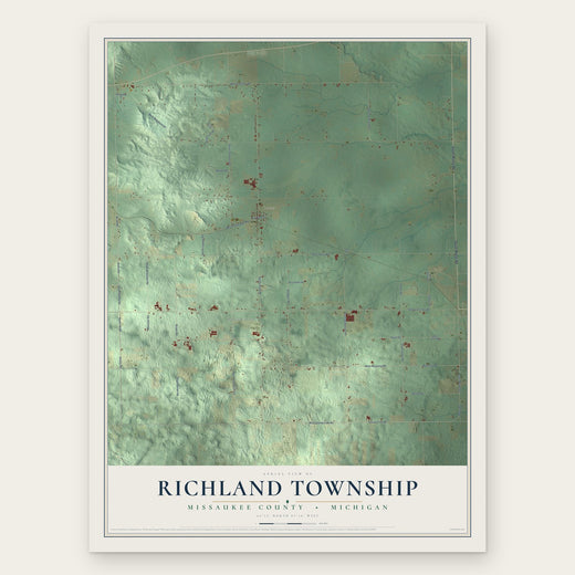 Richland Township, Missaukee County, Michigan map print, the full design