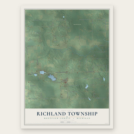 Richland Township, Montcalm County, Michigan map print, the full design