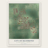 Richmond, Michigan map print, the full design
