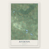 Riverton, Michigan map print, the full design