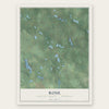 Rose, Oakland County, Michigan map print, the full design