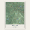 Rutland, Michigan map print, the full design