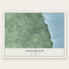 Sand Beach, Michigan map print, the full design