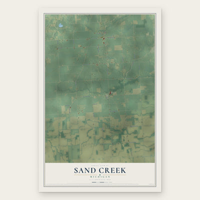 Sand Creek, Michigan map print, the full design