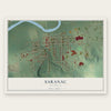 Saranac, Michigan map print, the full design