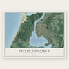 Saugatuck, Michigan map print, the full design