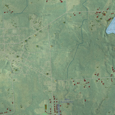 Close-up of the map of Sciota, Michigan print showing street and building detail