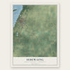 Sebewaing, Huron County, Michigan map print, the full design