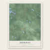 Sheridan, Mecosta County, Michigan map print, the full design