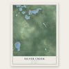 Silver Creek, Michigan map print, the full design