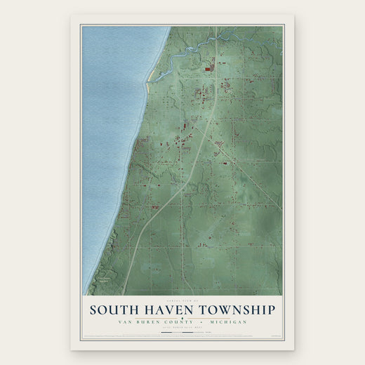 South Haven Township, Michigan map print, the full design