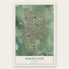 South Lyon, Michigan map print, the full design