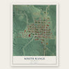 South Range, Michigan map print, the full design