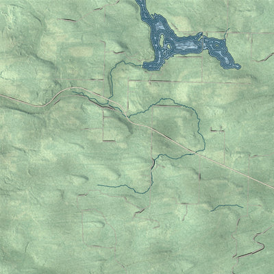 Close-up of the map of Spalding, Michigan print showing street and building detail