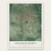 Sparta, Michigan map print, the full design
