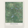 Springfield, Oakland County, Michigan map print, the full design