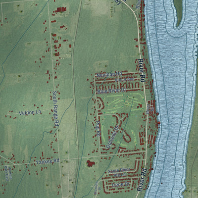 Close-up of the map of St. Clair, St. Clair County, Michigan print showing street and building detail