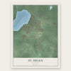 St. Helen, Michigan map print, the full design