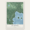 St. Ignace, Mackinac County, Michigan map print, the full design