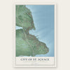 St. Ignace, Michigan map print, the full design