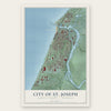 St. Joseph, Michigan map print, the full design