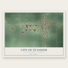 Standish, Michigan map print, the full design
