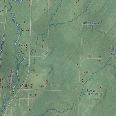 Close-up of the map of Stephenson, Menominee County, Michigan print showing street and building detail