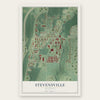 Stevensville, Michigan map print, the full design