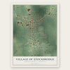 Stockbridge, Michigan map print, the full design