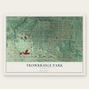 Trowbridge Park, Michigan map print, the full design