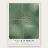 Turner, Michigan map print, the full design