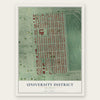 University District, Michigan map print, the full design