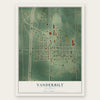 Vanderbilt, Michigan map print, the full design